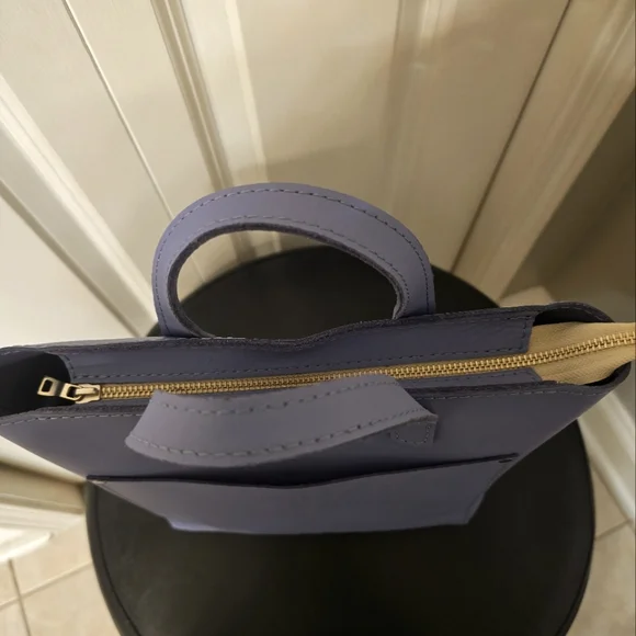 NEW Portland Leather Goods Mini Crossbody - Color: Jacaranda - Picture 8 of 10